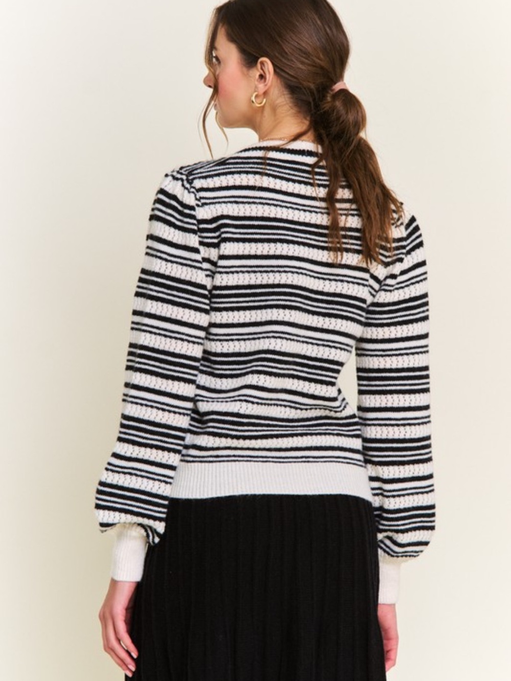 Striped Knit Cardigan - Picture 6 of 7